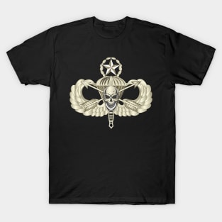 Master Airborne w Crossed Arrows Dagger Skull T-Shirt